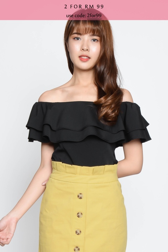 Francie Layered Top - Black