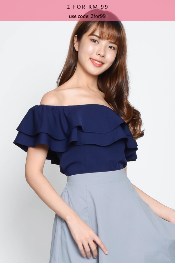 Francie Layered Top - Navy
