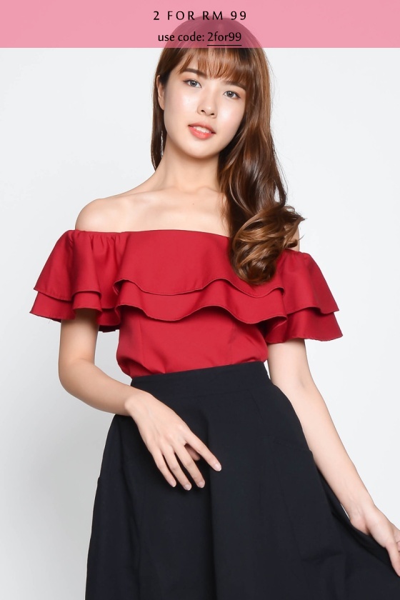 Francie Layered Top - Red