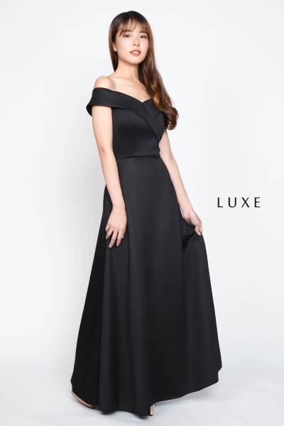 Hoise Off Shoulder Maxi Dress - Black