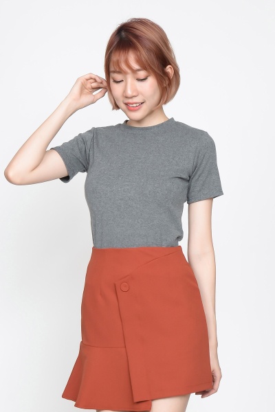 Jasmine Round Neck T - Grey