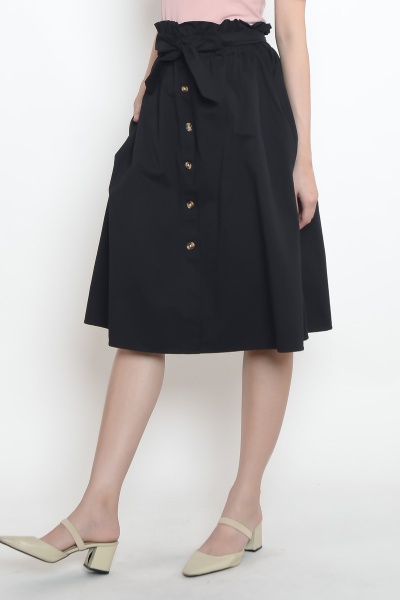 Allena Midi Skirt - Black