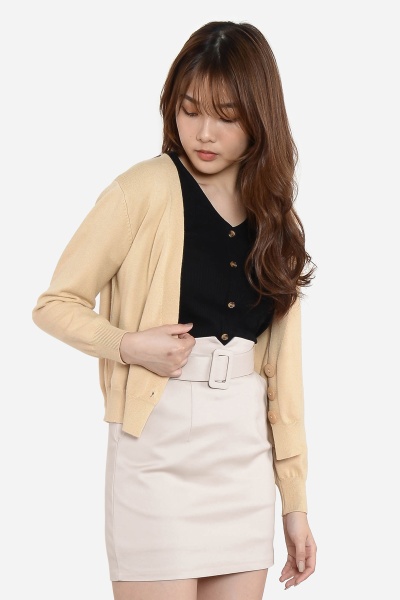Flo Knitted Cardigan - Cream