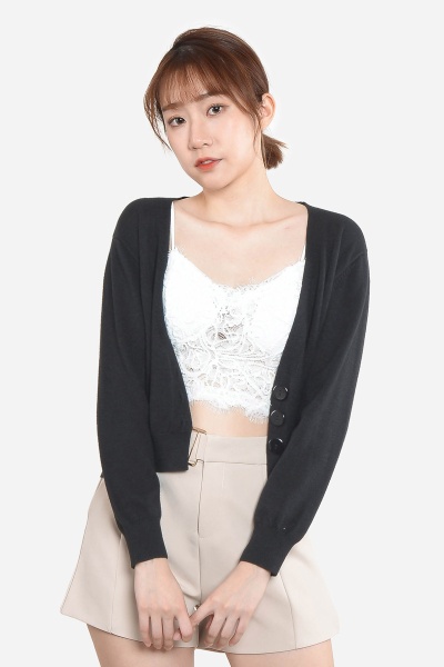 Flo Knitted Cardigan - Black