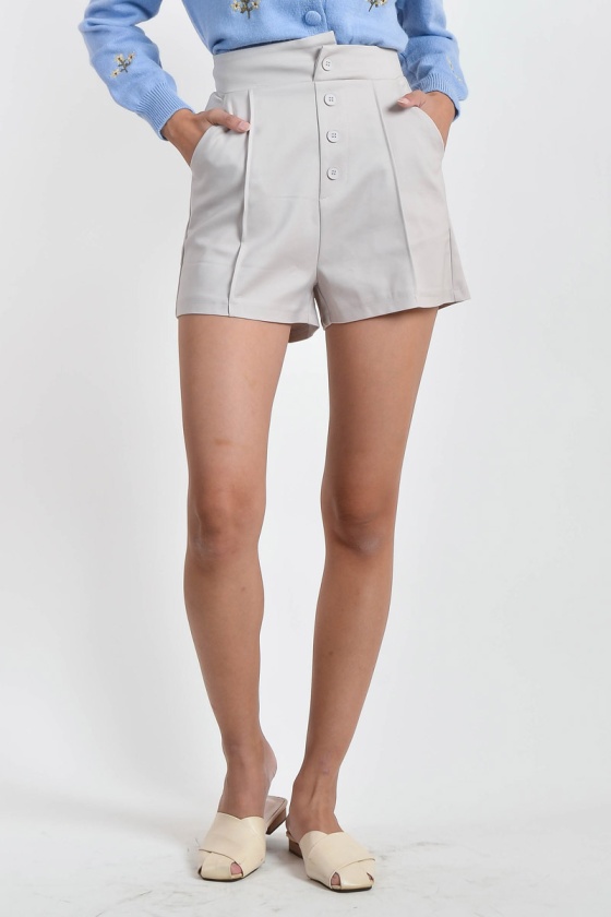 Phoenix Button Shorts - Grey