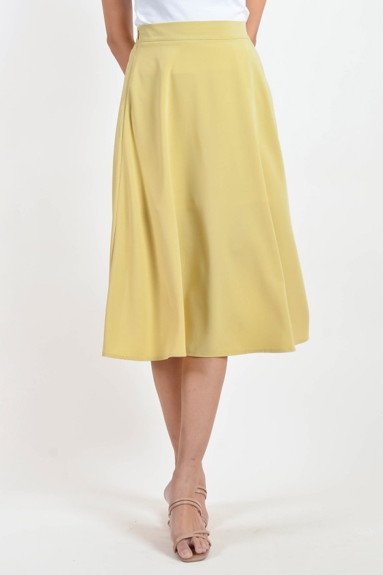 Claudia Midi Skirt - Yellow