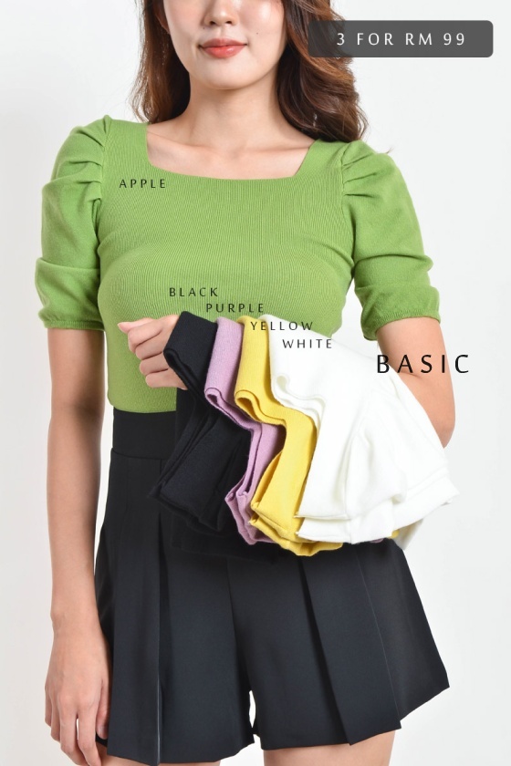 [3 for RM 99] Heidy Puff Sleeve Top