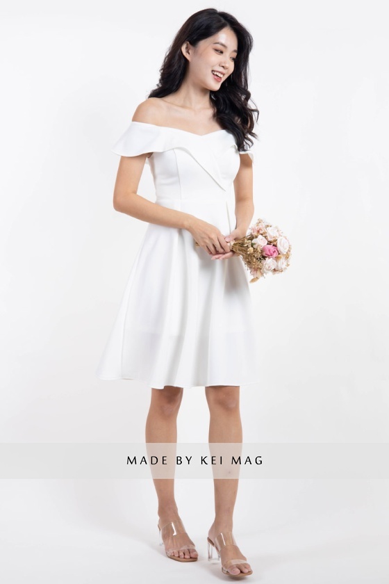 Maylick Off Shoulder Dress - Midi