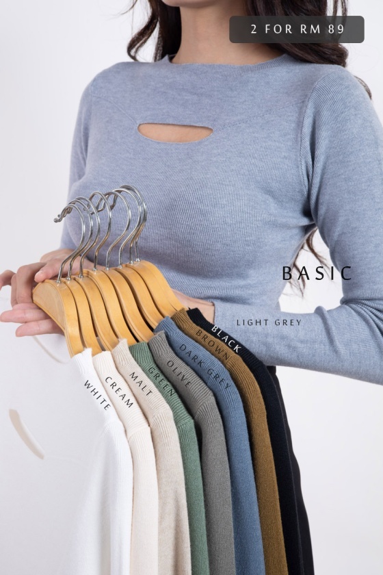 [2 for RM 89] Shyann Cutout Knitted Top