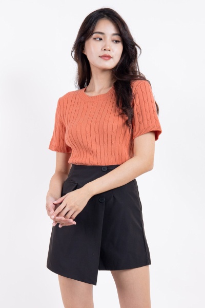 Haven Knitted Top - Orange