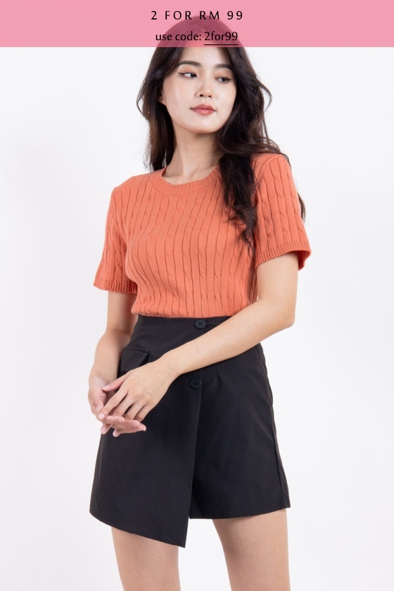Haven Knitted Top - Orange