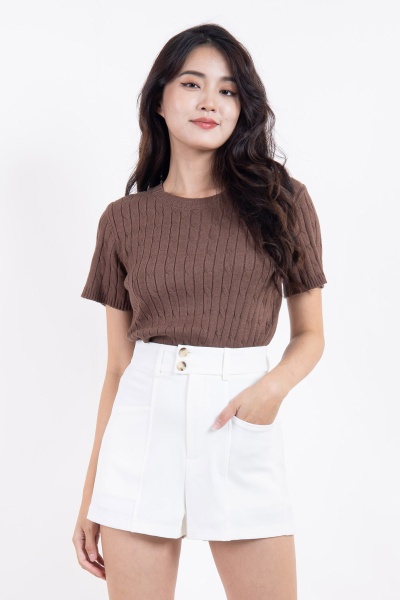 Haven Knitted Top - Brown