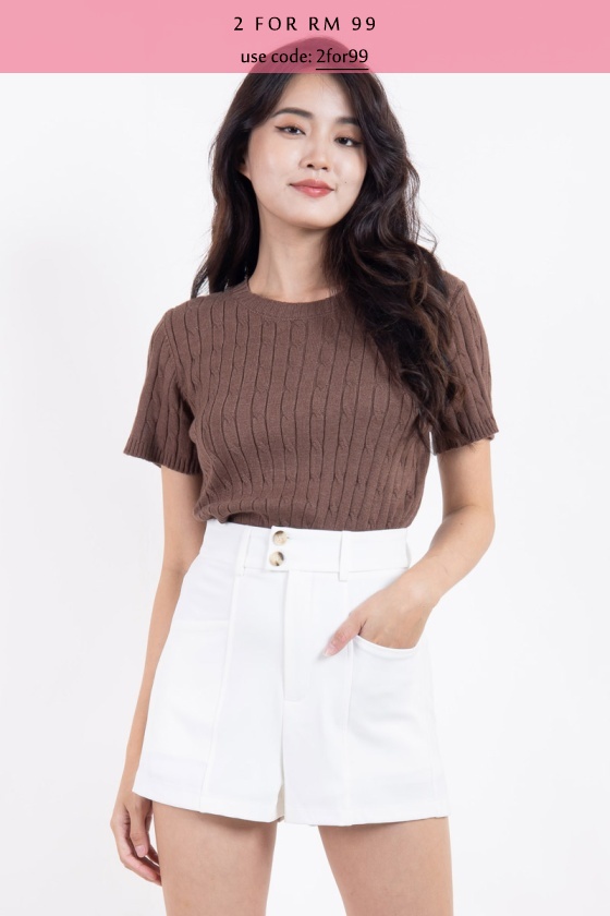 Haven Knitted Top - Brown