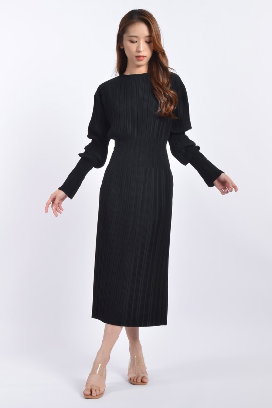 Annabel Pleated Midi Dress