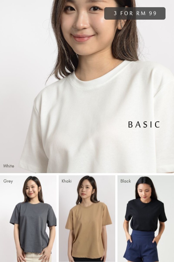 [3 for RM 99] Jorge Round Neck Tee