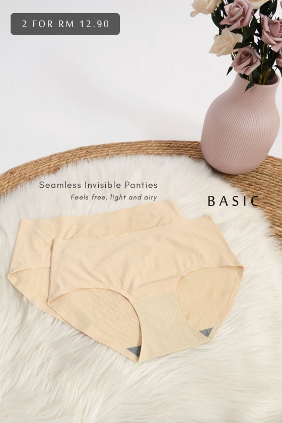 [2 for RM 12.90] Seamless Invisible Panties - Perfect pair with white dress