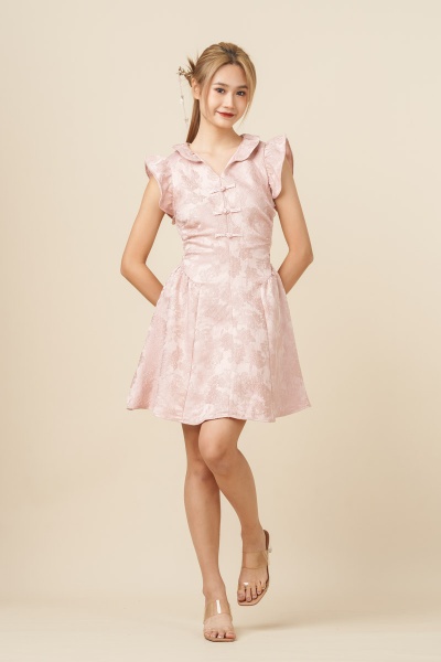 Lucia Cheongsam Dress - Pink