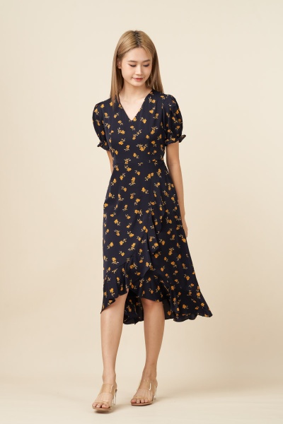 Amara Floral Dress - Midi