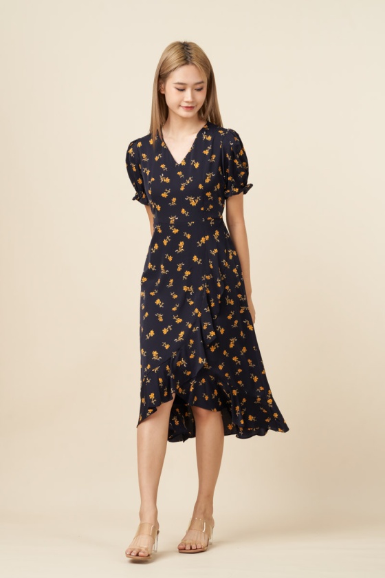 Amara Floral Dress - Midi