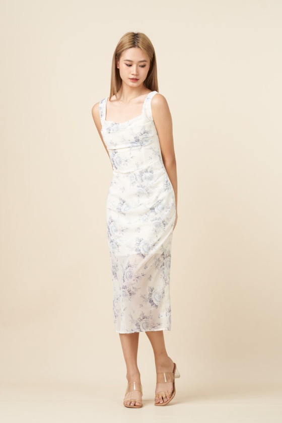 Madison Floral Ruched Dress