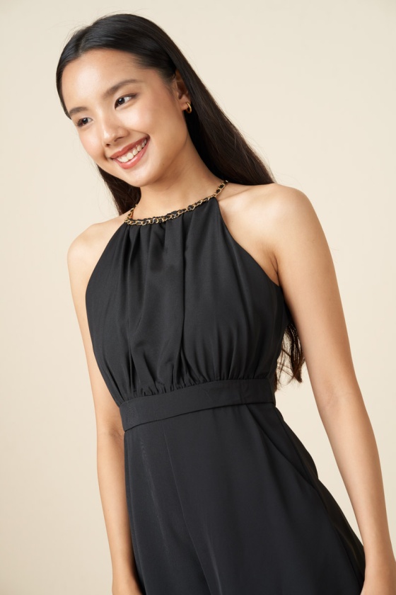 Nova Metal Chain Playsuit - Black