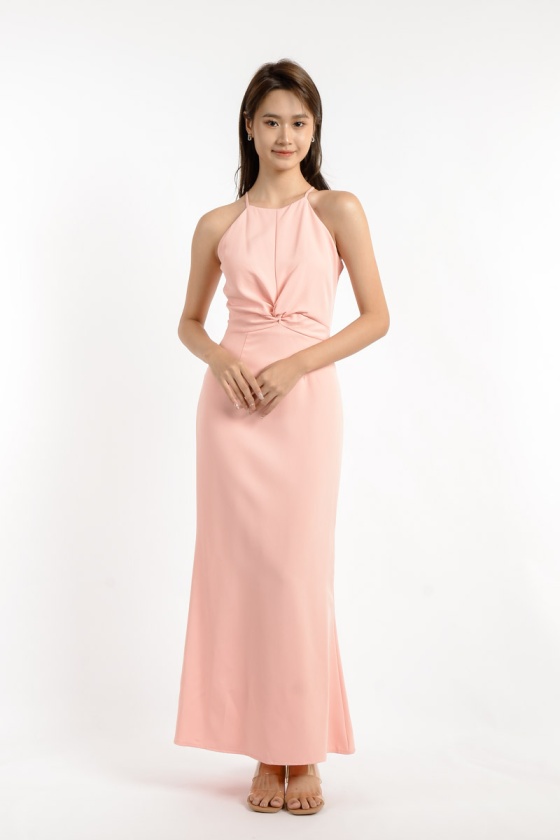 Kehlani Halter Maxi Dress - Pink