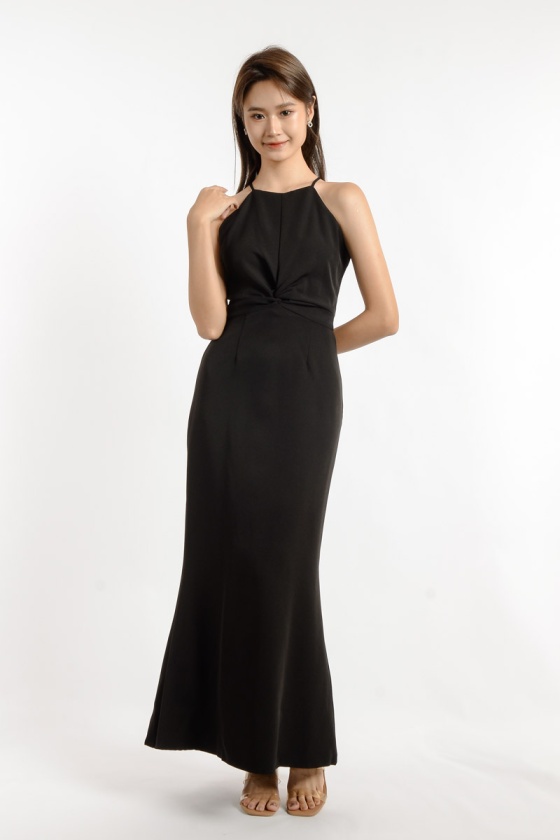 Kehlani Halter Maxi Dress - Black