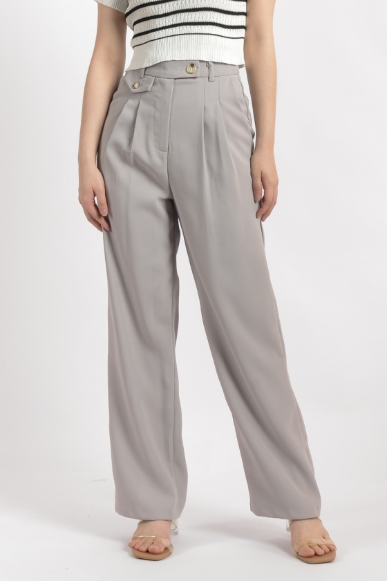 Willow Pallazo Pants - Grey
