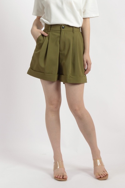 Stella A-Line Shorts - Olive