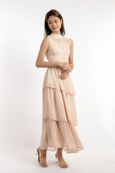 Katherine Layered Dress - Cream