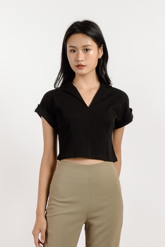 Juliana Polo Tee - Black