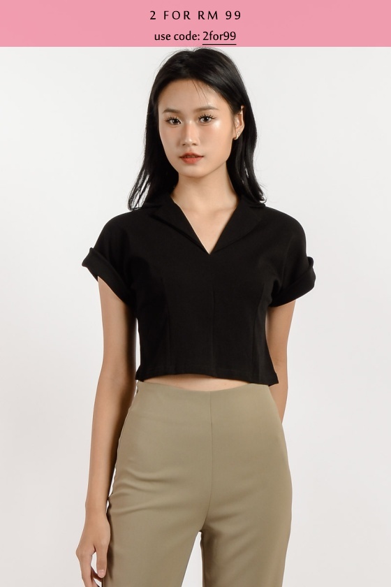 Juliana Polo Tee - Black