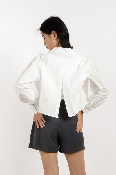 Gemma V Back Top - White