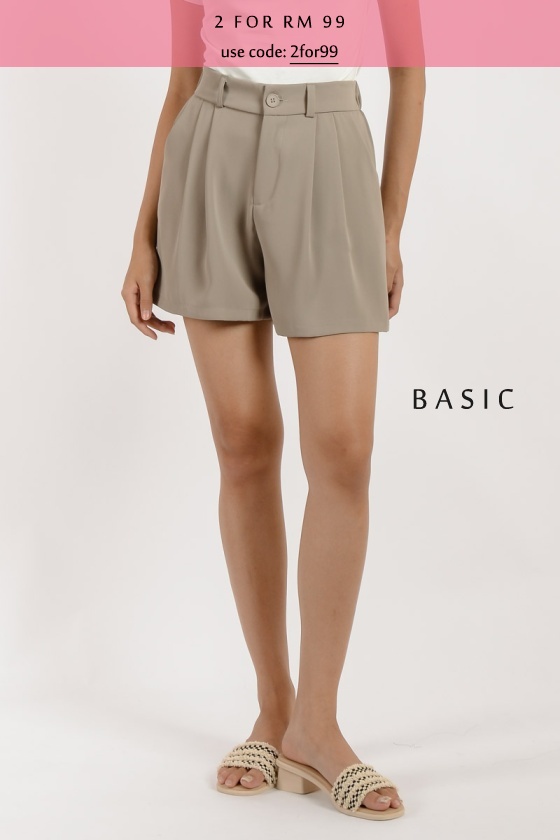 Amira Basic Shorts - Khaki