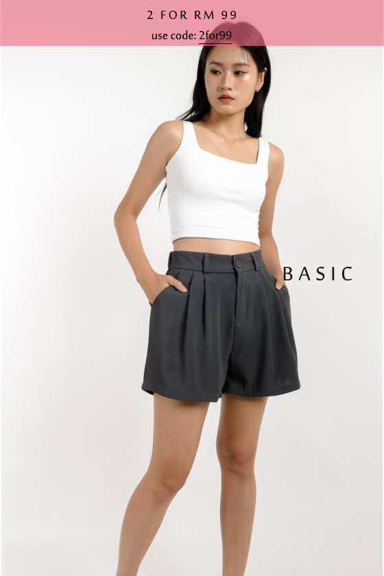 Amira Basic Shorts - Grey