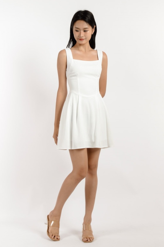Angela Princess Mini Dress - White