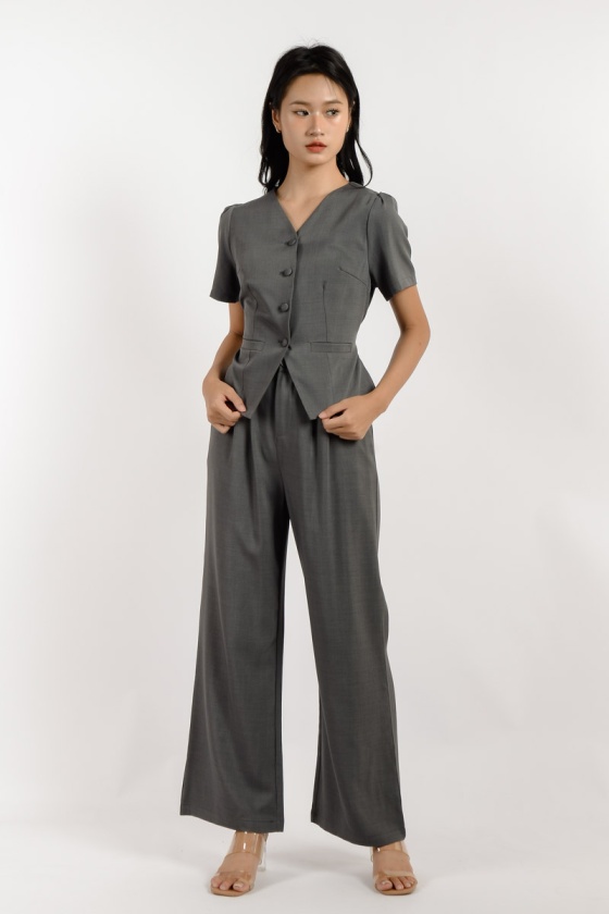 Phoebe Top and Pants Setwear - Grey