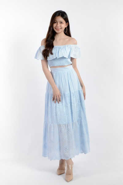TOP Marley Halter Two Piece Dress Baby Blue by KEI MAG