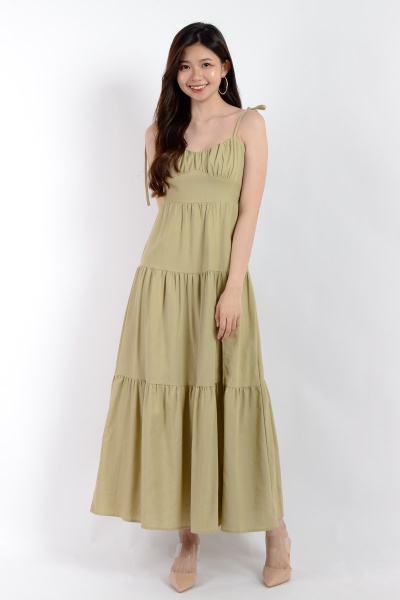 Malia Straps Maxi Dress - Pistachio