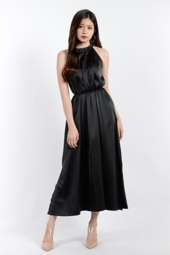 Collins Halter Maxi Dress - Black