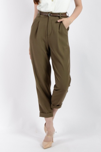 Vera Pencil Pants - Brown