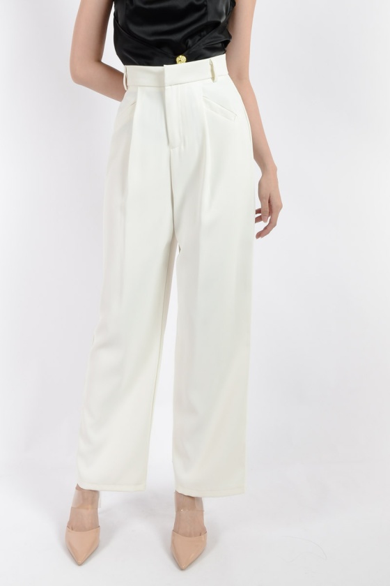 Arabella Palazzo Pants - Cream