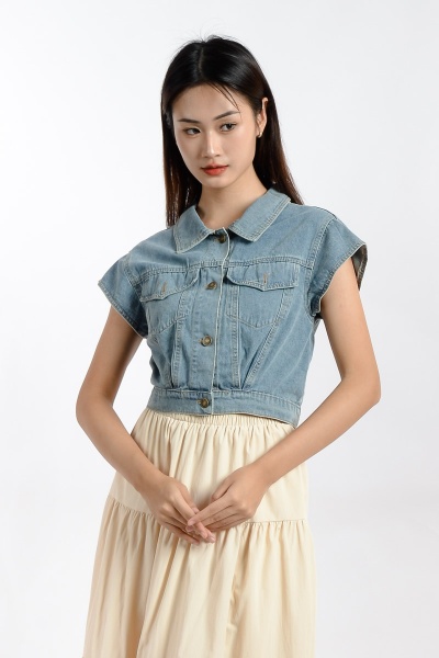 Evangedine Denim Top