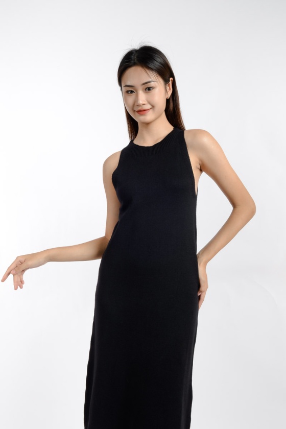 Laila Knitted Dress - Black
