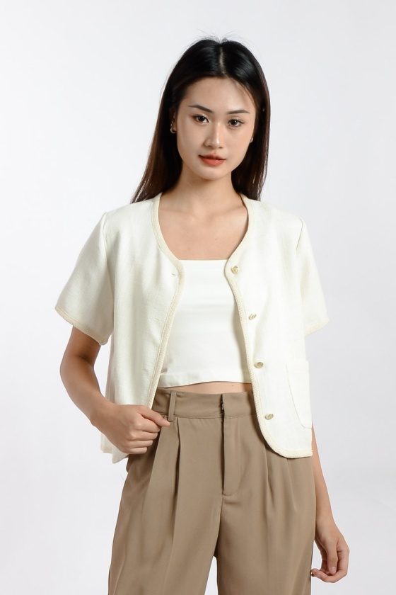 Adaline Button Outerwear - Yellow