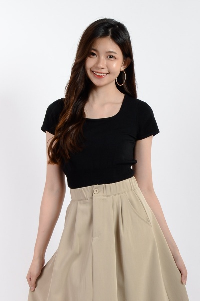 Rachel Knitted Top - Black
