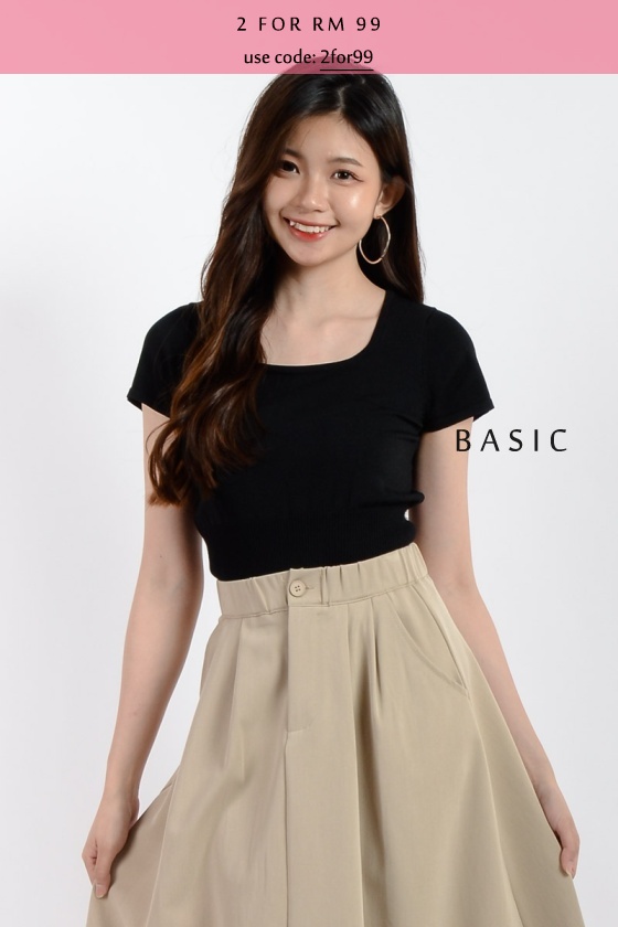 Rachel Knitted Top - Black