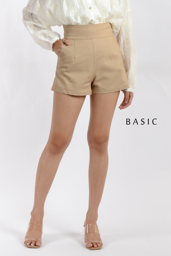 Nina Basic Shorts - Khaki