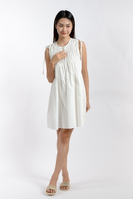 Adelaide Straight Dress - White