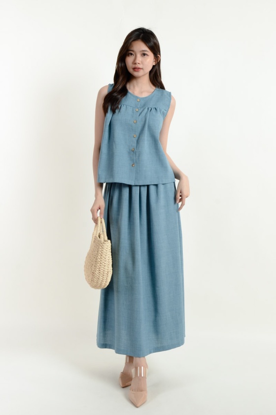 Amora Linen Setwear - Blue